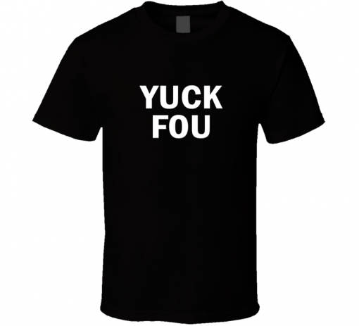 Bella Hadid Style Yuck Fou Parody Black T-Shirt