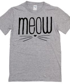 Meouw Cat grey T-shirt