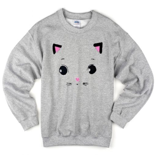 face cat cute Unisex Sweatshirts