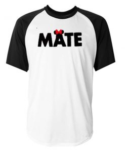 soul mate couple MATE raglan unisex tee shirt