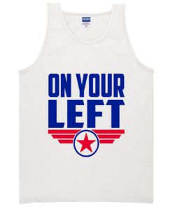 capt america on your left tanktop