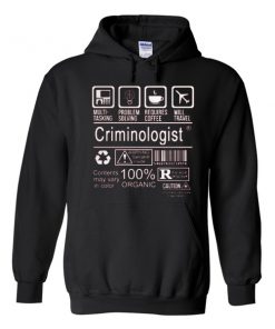 criminologist BLACK color Hoodies