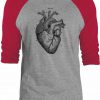 big texas heart anatomy raglan t-shirt