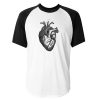 heart anatomy raglan t-shirt