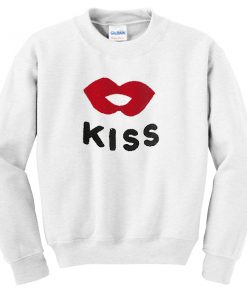 kiss red lips sweatshirt