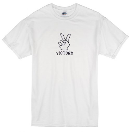 victory hand sign t-shirt