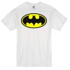 batman logo white t-shirt