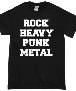rock heavy punk metal t-shirt