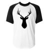 deer head 2 raglan t-shirt