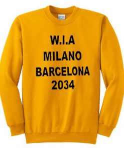 wia milano barcelona 2034 sweatshirt