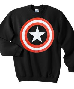 Capt. America shield black Sweatshirt