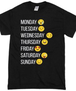 emoji days of the week T-shirt