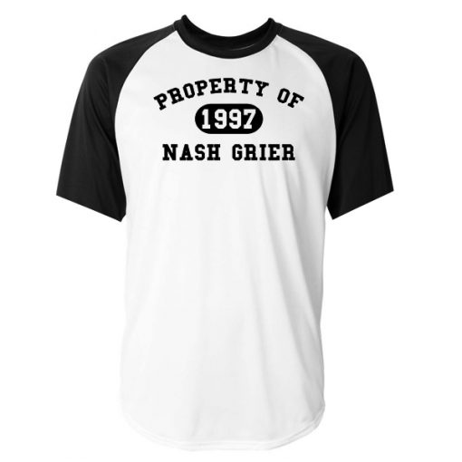 Property of Nash Grier 1997 Raglan T-shirt