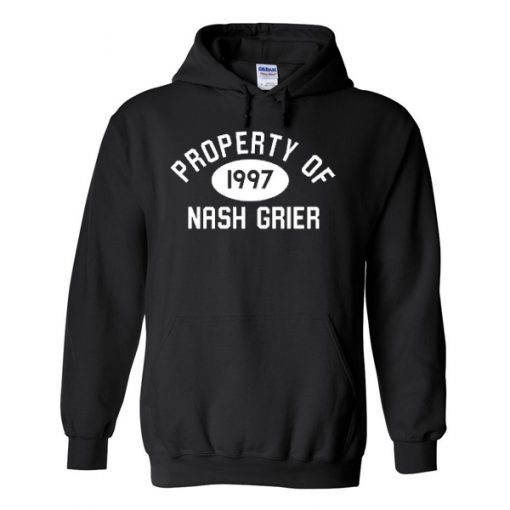 Property of Nash Grier 1997 black hoodie
