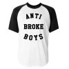 anti broke boys raglan T-shirt