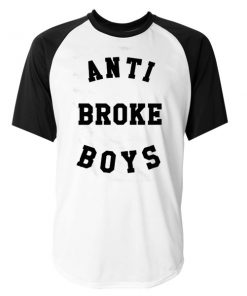 anti broke boys raglan T-shirt
