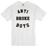 anti broke boys white T-shirt