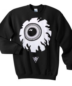 Eyeball Anime black Sweatshirt