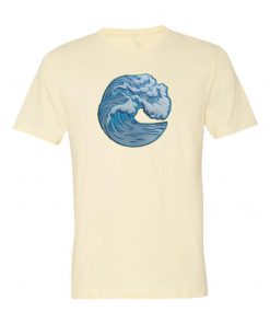 Blue Waves Light Yellow T-shirt