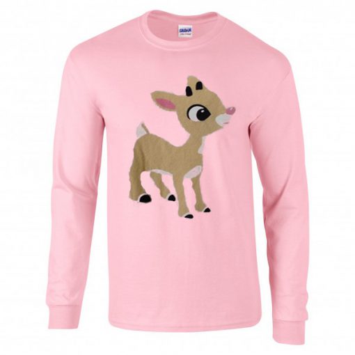 Cute Reindeer Pink Sweatshirt