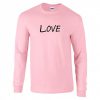 LOVE light Pink Sweatshirt