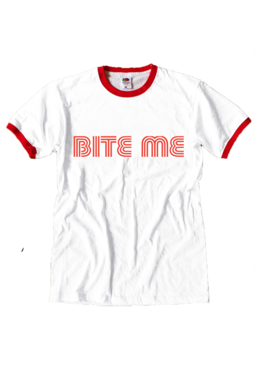 Bite Me Red Ringer T-shirt