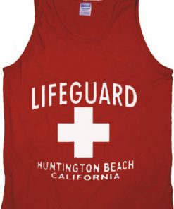 Lifeguard Huntington Beach Red Tanktop