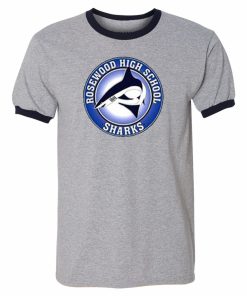 Rosewood High Sharks Grey Ringer T-shirt