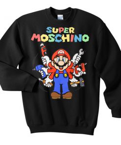 Super Mario Moschino Black Sweatshirt