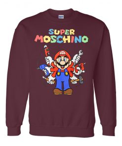 Super Mario Moschino Maroon Sweatshirt