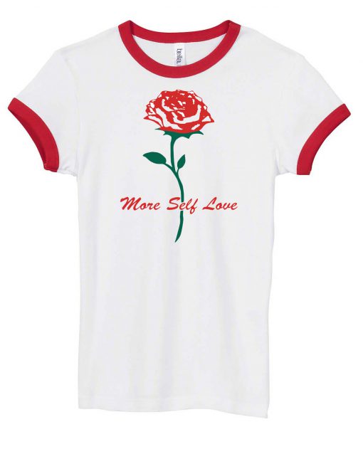More Self Love Red Ringer T-shirt
