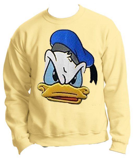 Donald Duck Angry Face yolk Sweatshirt