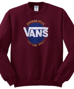 Sun Vans Style VANS logo burgundy Sweatshirt