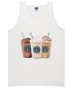 Three Starbuck Cups Tanktop