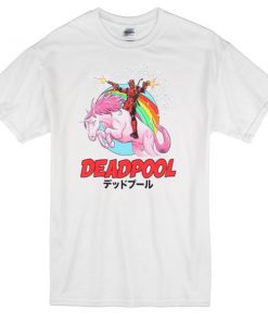 Deadpool Rides Unicorn T-shirt