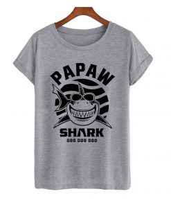 Mens Papaw Shark Father Grandpa Gift T shirt