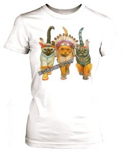 3 Native Indian American Cats T Shirt