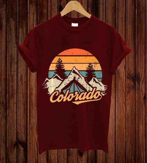 Colorado Tee – Retro Vintage Mountains Nature Hiking T-Shirt