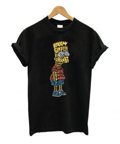 Custom Bart Simpson Word T Shirt