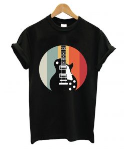 Retro E Guitar Guitarist Musician Rock T shirt