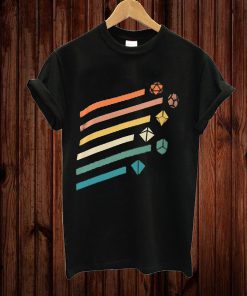 Retro Rainbow Polyhedral T-Shirt