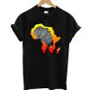 Womens Black History Month Africa Hair Afro T shirt