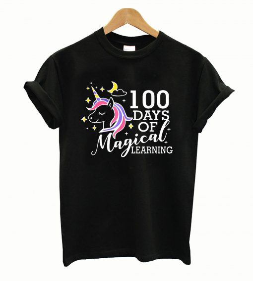 100 Days Of Magical Learning Elementary Teacher T-Shirt