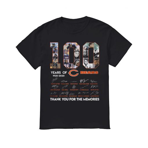 100 years of 1920-2020 Chicago Bears signatures shirt