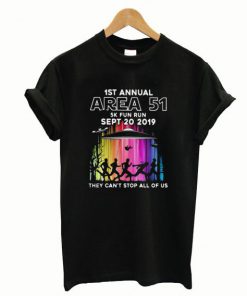 1st Annual Area 51 5k Fun Run Sept 20 2019 TShirt