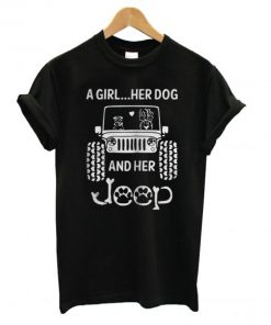 A Girl a Dog and Her Jeep T shirt