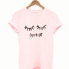 Eyelash Print Crop Tshirt
