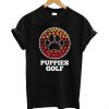 Puppies And Golf Retro T Shirt