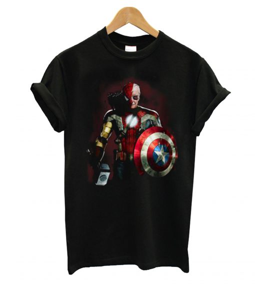 Stan Lee Marvel All Avengers Heroes In One T shirt