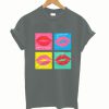 Color Lips Graphic Tees Summer